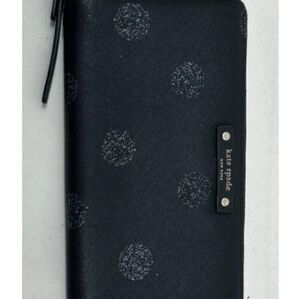 🐾Kate Spade Black Wallet with Glitter Dots🎉